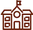幼稚園の校舎のアイコン